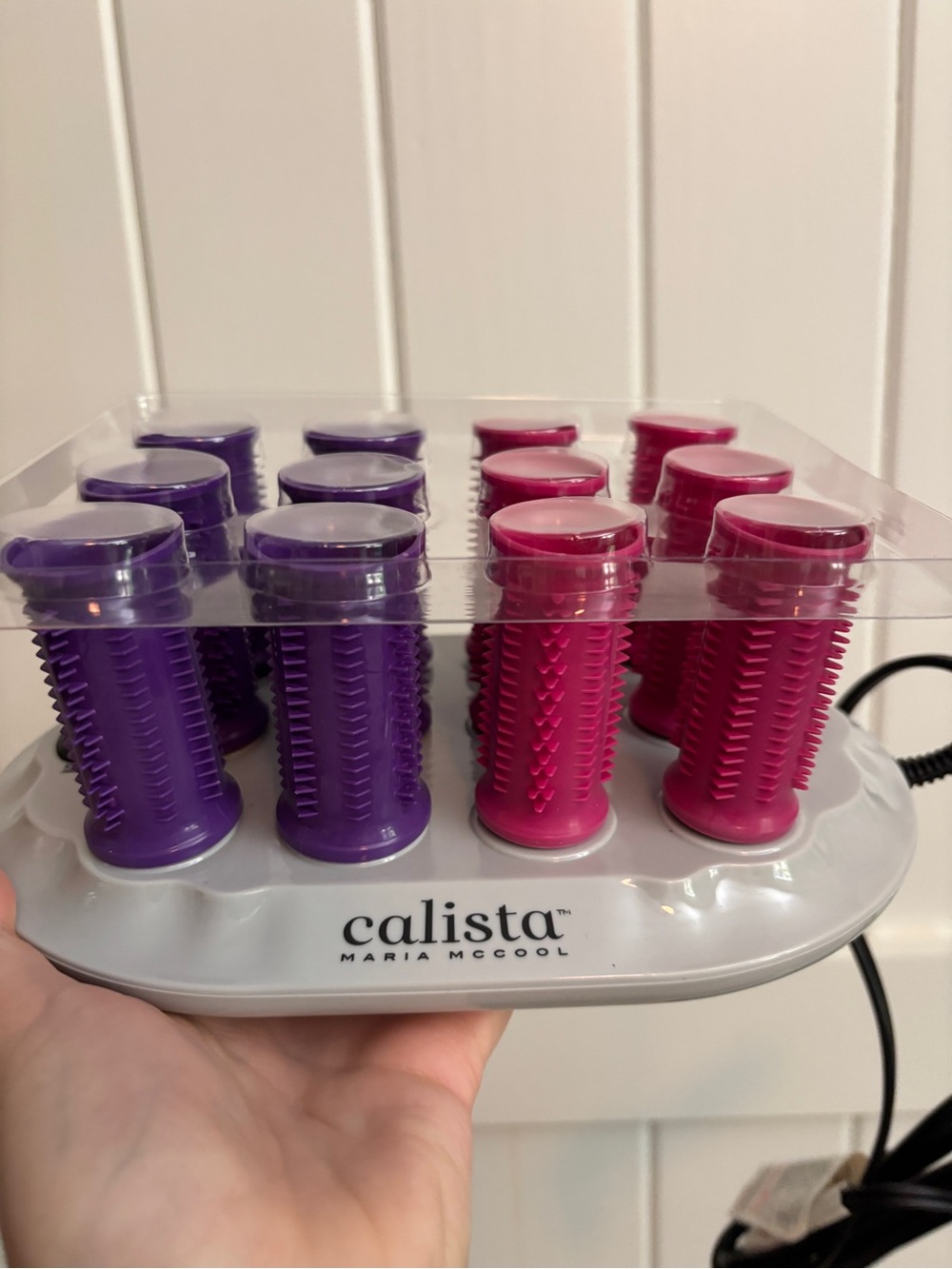 Calista Ion Hot Hair Rollers Set in Purple and Pink